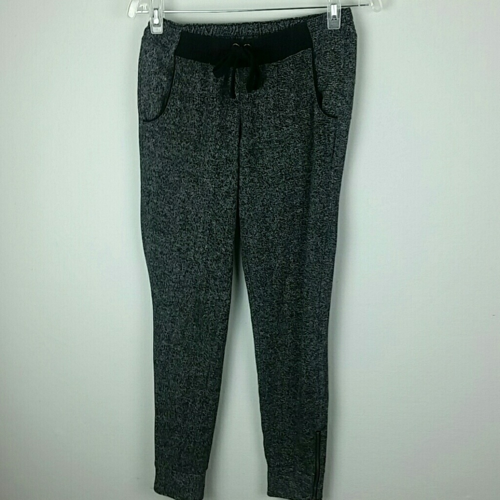 WET SEAL l Jogger Pants Heather Gray Knit B1 - Picture 1 of 7